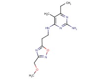 6-ethyl-N~4~-{2-[3-(methoxymethyl)-1,2,4-oxadiazol-5-yl]ethyl}-5-methylpyrimidine-2,4-diamine