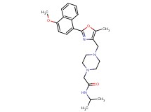 N-isopropyl-2-(4-{[2-(4-methoxy-1-naphthyl)-5-methyl-1,3-oxazol-4-yl]methyl}-1-piperazinyl)acetamide