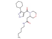 2-{4-[(3-cyclohexyl-1H-pyrazol-4-yl)carbonyl]-3-morpholinyl}-N-pentylacetamide