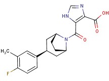 5-{[(3-endo)-3-(4-fluoro-3-methylphenyl)-8-azabicyclo[3.2.1]oct-8-yl]carbonyl}-1H-imidazole-4-carboxylic acid