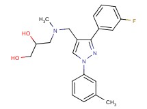 3-[{[3-(3-fluorophenyl)-1-(3-methylphenyl)-1H-pyrazol-4-yl]methyl}(methyl)amino]-1,2-propanediol