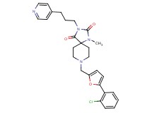 8-{[5-(2-chlorophenyl)-2-furyl]methyl}-1-methyl-3-[3-(4-pyridinyl)propyl]-1,3,8-triazaspiro[4.5]decane-2,4-dione