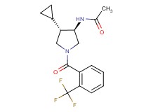 N-{(3R*,4S*)-4-cyclopropyl-1-[2-(trifluoromethyl)benzoyl]-3-pyrrolidinyl}acetamide