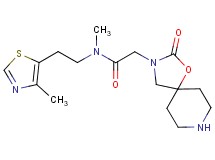 N-methyl-N-[2-(4-methyl-1,3-thiazol-5-yl)ethyl]-2-(2-oxo-1-oxa-3,8-diazaspiro[4.5]dec-3-yl)acetamide