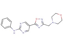 5-[3-(4-morpholinylmethyl)-1,2,4-oxadiazol-5-yl]-N-phenyl-2-pyrimidinamine