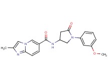 N-[1-(3-methoxyphenyl)-5-oxopyrrolidin-3-yl]-2-methylimidazo[1,2-a]pyridine-6-carboxamide