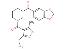 1,3-benzodioxol-5-yl{1-[(3-ethyl-5-methyl-4-isoxazolyl)carbonyl]-3-piperidinyl}methanone