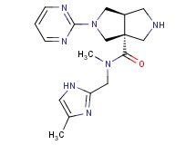(3aR*,6aR*)-N-methyl-N-[(4-methyl-1H-imidazol-2-yl)methyl]-2-pyrimidin-2-ylhexahydropyrrolo[3,4-c]pyrrole-3a(1H)-carboxamide