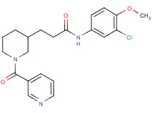 N-(3-chloro-4-methoxyphenyl)-3-[1-(3-pyridinylcarbonyl)-3-piperidinyl]propanamide