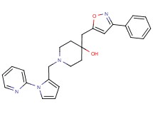4-[(3-phenyl-5-isoxazolyl)methyl]-1-{[1-(2-pyridinyl)-1H-pyrrol-2-yl]methyl}-4-piperidinol