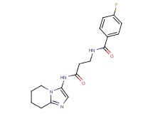 4-fluoro-N-[3-oxo-3-(5,6,7,8-tetrahydroimidazo[1,2-a]pyridin-3-ylamino)propyl]benzamide