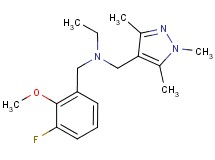 N-(3-fluoro-2-methoxybenzyl)-N-[(1,3,5-trimethyl-1H-pyrazol-4-yl)methyl]ethanamine
