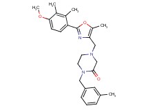 4-{[2-(4-methoxy-2,3-dimethylphenyl)-5-methyl-1,3-oxazol-4-yl]methyl}-1-(3-methylbenzyl)-2-piperazinone