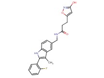 N-{[2-(2-fluorophenyl)-3-methyl-1H-indol-5-yl]methyl}-3-(3-hydroxyisoxazol-5-yl)propanamide