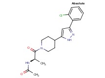 N-((1R)-2-{4-[3-(2-chlorophenyl)-1H-pyrazol-5-yl]piperidin-1-yl}-1-methyl-2-oxoethyl)acetamide