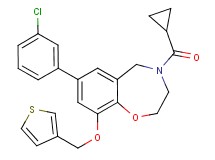 7-(3-chlorophenyl)-4-(cyclopropylcarbonyl)-9-(3-thienylmethoxy)-2,3,4,5-tetrahydro-1,4-benzoxazepine