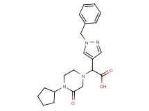 (1-benzyl-1H-pyrazol-4-yl)(4-cyclopentyl-3-oxopiperazin-1-yl)acetic acid