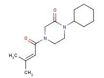 1-cyclohexyl-4-(3-methylbut-2-enoyl)piperazin-2-one