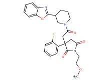 3-{2-[3-(1,3-benzoxazol-2-yl)-1-piperidinyl]-2-oxoethyl}-3-(2-fluorophenyl)-1-(2-methoxyethyl)-2,5-pyrrolidinedione