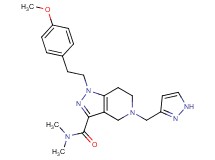 1-[2-(4-methoxyphenyl)ethyl]-N,N-dimethyl-5-(1H-pyrazol-3-ylmethyl)-4,5,6,7-tetrahydro-1H-pyrazolo[4,3-c]pyridine-3-carboxamide