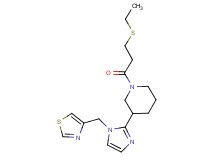 1-[3-(ethylthio)propanoyl]-3-[1-(1,3-thiazol-4-ylmethyl)-1H-imidazol-2-yl]piperidine