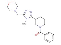 4-{[5-(1-benzoylpiperidin-3-yl)-4-methyl-4H-1,2,4-triazol-3-yl]methyl}morpholine