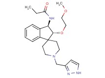N-[(2R*,3R*)-2-(2-methoxyethoxy)-1'-(1H-pyrazol-3-ylmethyl)-2,3-dihydrospiro[indene-1,4'-piperidin]-3-yl]propanamide