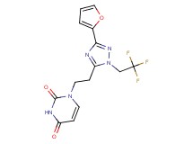 1-{2-[3-(2-furyl)-1-(2,2,2-trifluoroethyl)-1H-1,2,4-triazol-5-yl]ethyl}pyrimidine-2,4(1H,3H)-dione