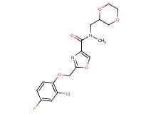 2-[(2-chloro-4-fluorophenoxy)methyl]-N-(1,4-dioxan-2-ylmethyl)-N-methyl-1,3-oxazole-4-carboxamide