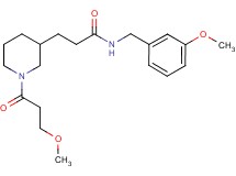 N-(3-methoxybenzyl)-3-[1-(3-methoxypropanoyl)-3-piperidinyl]propanamide