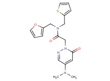 2-[4-(dimethylamino)-6-oxo-1(6H)-pyridazinyl]-N-(2-furylmethyl)-N-(2-thienylmethyl)acetamide