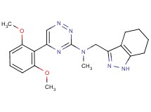 5-(2,6-dimethoxyphenyl)-N-methyl-N-(4,5,6,7-tetrahydro-1H-indazol-3-ylmethyl)-1,2,4-triazin-3-amine