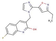 3-{[2-(3-ethyl-5-isoxazolyl)-1H-imidazol-1-yl]methyl}-7-fluoro-2-quinolinol