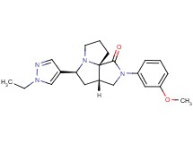 (3aS*,5S*,9aS*)-5-(1-ethyl-1H-pyrazol-4-yl)-2-(3-methoxyphenyl)hexahydro-7H-pyrrolo[3,4-g]pyrrolizin-1(2H)-one