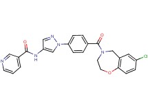 N-(1-{4-[(7-chloro-2,3-dihydro-1,4-benzoxazepin-4(5H)-yl)carbonyl]phenyl}-1H-pyrazol-4-yl)nicotinamide