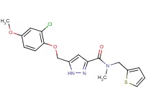 5-[(2-chloro-4-methoxyphenoxy)methyl]-N-methyl-N-(2-thienylmethyl)-1H-pyrazole-3-carboxamide