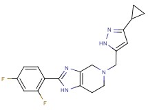 5-[(3-cyclopropyl-1H-pyrazol-5-yl)methyl]-2-(2,4-difluorophenyl)-4,5,6,7-tetrahydro-1H-imidazo[4,5-c]pyridine
