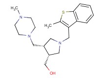 {(3R*,4S*)-1-[(2-methyl-1-benzothien-3-yl)methyl]-4-[(4-methylpiperazin-1-yl)methyl]pyrrolidin-3-yl}methanol