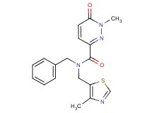 N-benzyl-1-methyl-N-[(4-methyl-1,3-thiazol-5-yl)methyl]-6-oxo-1,6-dihydropyridazine-3-carboxamide