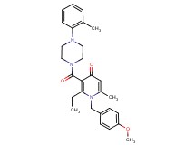 2-ethyl-1-(4-methoxybenzyl)-6-methyl-3-{[4-(2-methylphenyl)-1-piperazinyl]carbonyl}-4(1H)-pyridinone