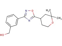 {3-[5-(2,2-dimethyltetrahydro-2H-pyran-4-yl)-1,2,4-oxadiazol-3-yl]phenyl}methanol