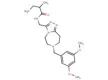 N-{[7-(3,5-dimethoxybenzyl)-6,7,8,9-tetrahydro-5H-[1,2,4]triazolo[4,3-d][1,4]diazepin-3-yl]methyl}-2-methylbutanamide