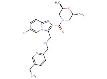 1-(6-chloro-2-{[(2R*,6S*)-2,6-dimethyl-4-morpholinyl]carbonyl}imidazo[1,2-a]pyridin-3-yl)-N-[(5-ethyl-2-pyridinyl)methyl]methanamine