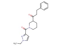 1-{1-[(1-ethyl-1H-pyrazol-3-yl)carbonyl]-3-piperidinyl}-3-phenyl-1-propanone