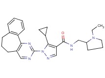 5-cyclopropyl-1-(6,7-dihydro-5H-benzo[6,7]cyclohepta[1,2-d]pyrimidin-2-yl)-N-[(1-ethyl-2-pyrrolidinyl)methyl]-1H-pyrazole-4-carboxamide