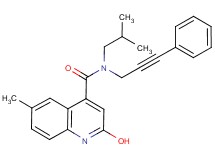 2-hydroxy-N-isobutyl-6-methyl-N-(3-phenyl-2-propyn-1-yl)-4-quinolinecarboxamide