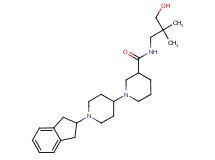 1'-(2,3-dihydro-1H-inden-2-yl)-N-(3-hydroxy-2,2-dimethylpropyl)-1,4'-bipiperidine-3-carboxamide