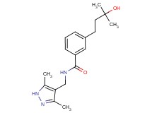 N-[(3,5-dimethyl-1H-pyrazol-4-yl)methyl]-3-(3-hydroxy-3-methylbutyl)benzamide