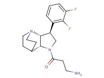 {3-[rel-(2R,3S,6R)-3-(2,3-difluorophenyl)-1,5-diazatricyclo[5.2.2.0~2,6~]undec-5-yl]-3-oxopropyl}amine dihydrochloride