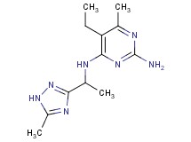 5-ethyl-6-methyl-N~4~-[1-(5-methyl-1H-1,2,4-triazol-3-yl)ethyl]pyrimidine-2,4-diamine